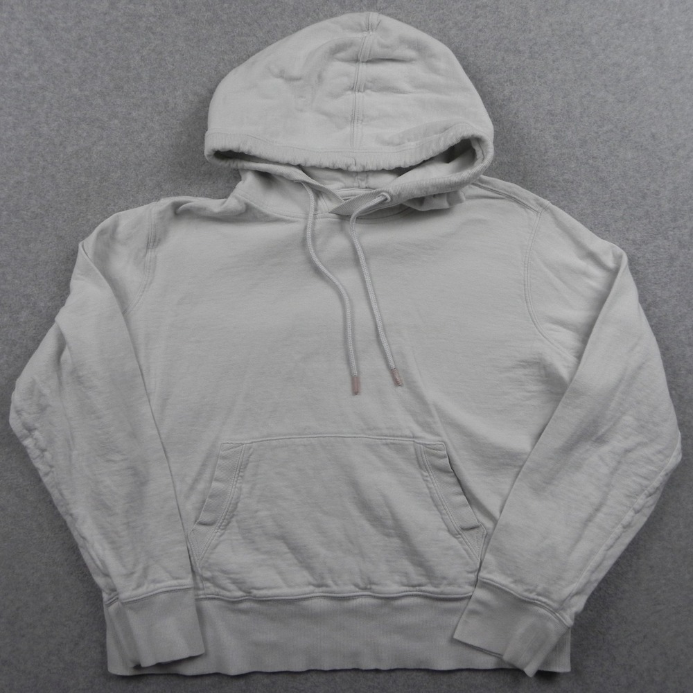 Athletica Hoodie Womens‎ 1X Plus Cropped Pullover Sweatshirt White Long Sleeve